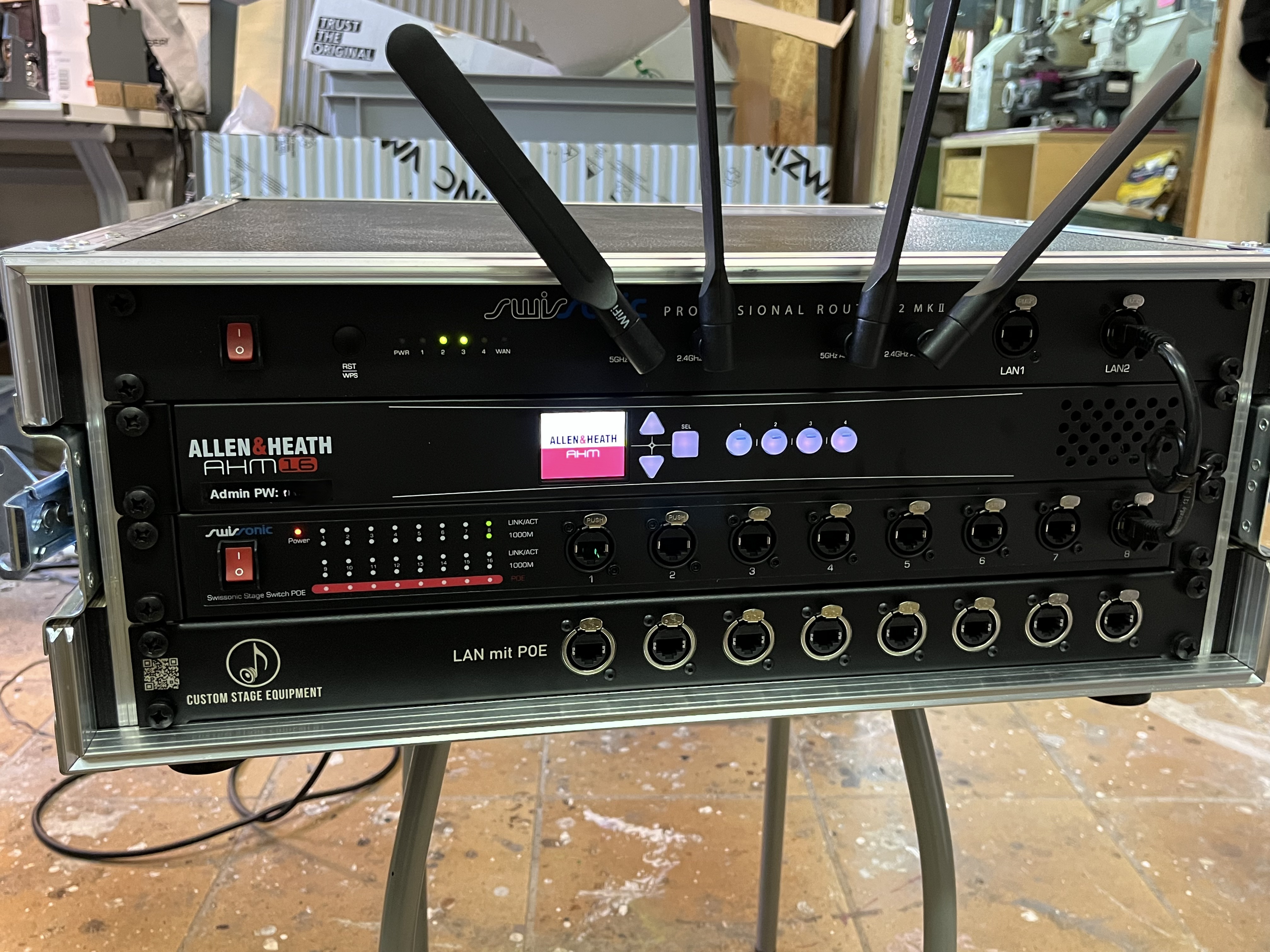 WLAN, Netzwerk und Audiomatrix